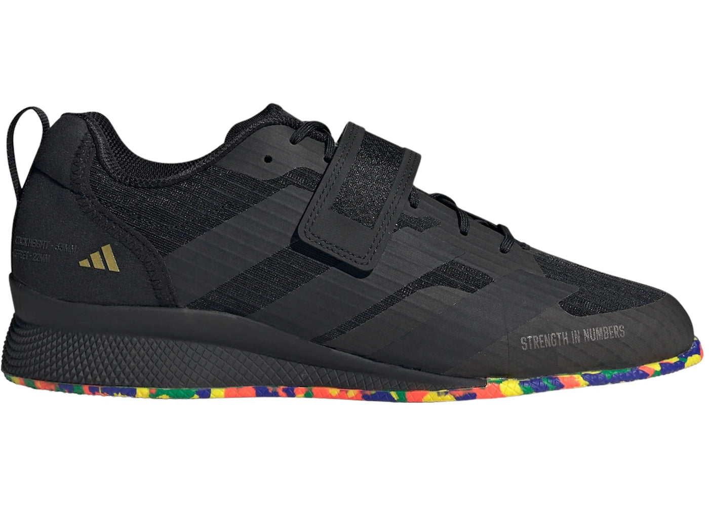 adidas Adipower 3 Core Black Gold Metallic - vue secondaire A