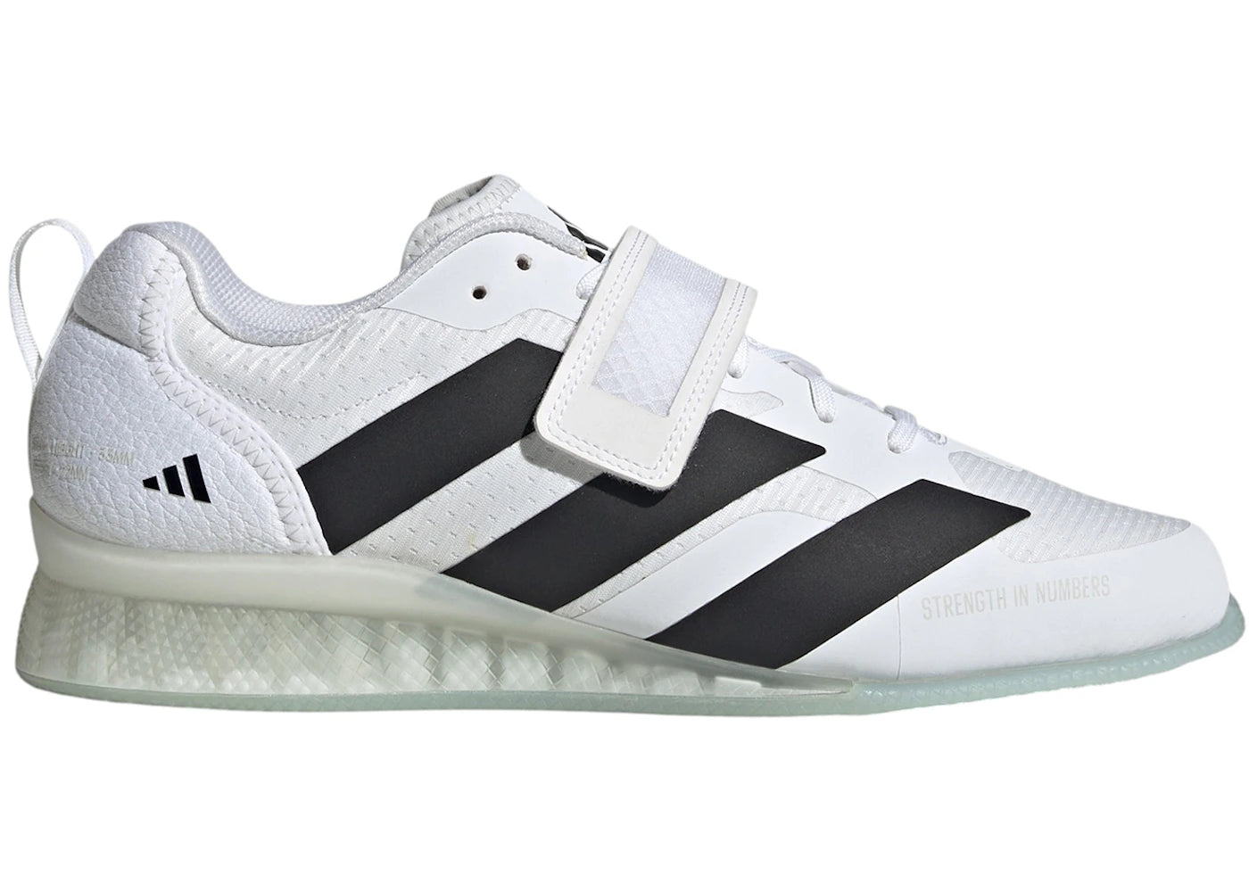 adidas Adipower 3 White Black Crystal Sky - vue 360