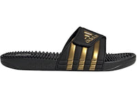 adidas Adissage Slides Core Black Gold Metallic