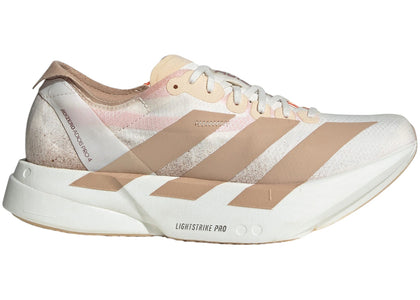 adidas Adizero Adios Pro 4 Chalk White Warm Sandstone Semi Impact Orange (Women's) - authentic adidas sneakers