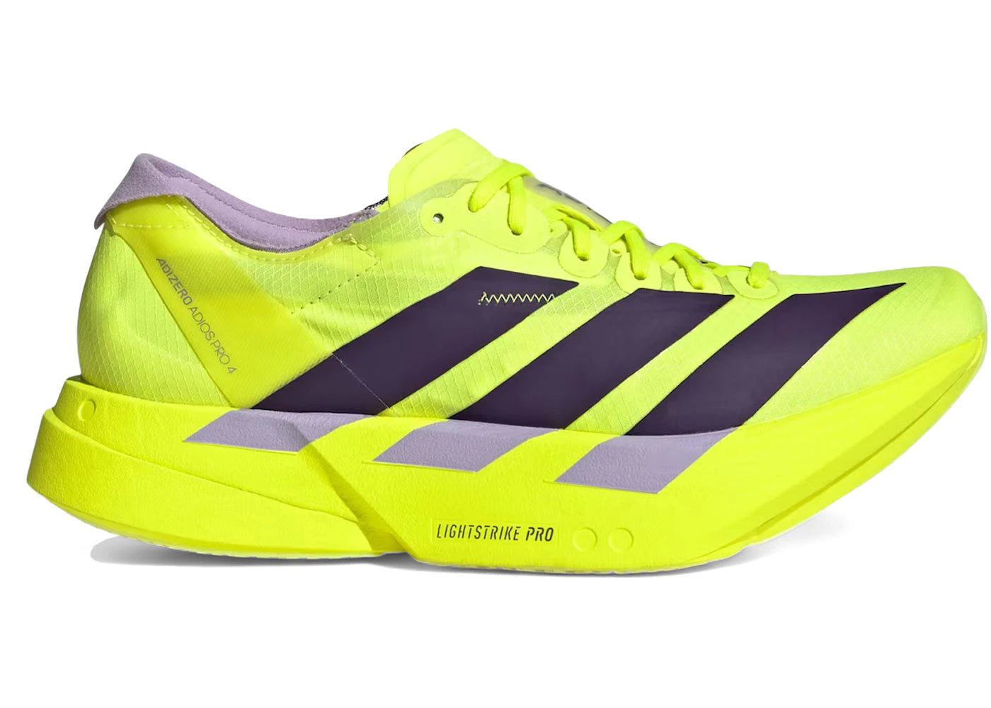 adidas Adizero Adios Pro 4 Solar Yellow Plum (Women's) - vue secondaire A