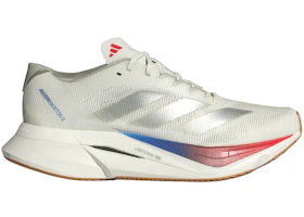 adidas Adizero Boston 12 Core White Matte Silver Pure Ruby (Women's)