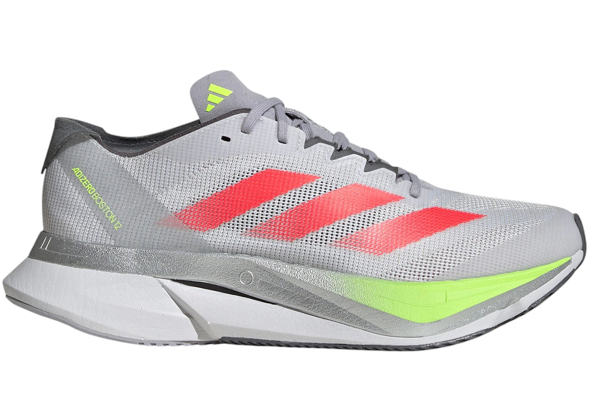adidas Adizero Boston 12 Dash Grey Lucid Red Lucid Lemon (Women's) - vue secondaire A