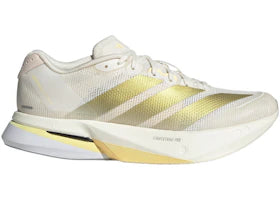 adidas Adizero Boston 13 Chalk White Gold Metallic Orange Tint (Women's) - vue 360