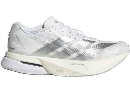 adidas Adizero Boston 13 Cloud White Matte Silver Dash Grey (Women's) - authentic adidas sneakers