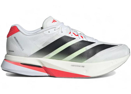 adidas Adizero Boston 13 White Black Lucid Red - authentic adidas sneakers