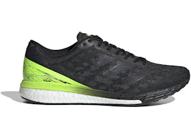 adidas Adizero Boston 9 Black Signal Green - vue 360