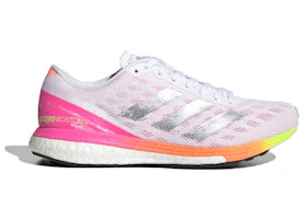 adidas Adizero Boston 9 White Screaming Pink (Women's)