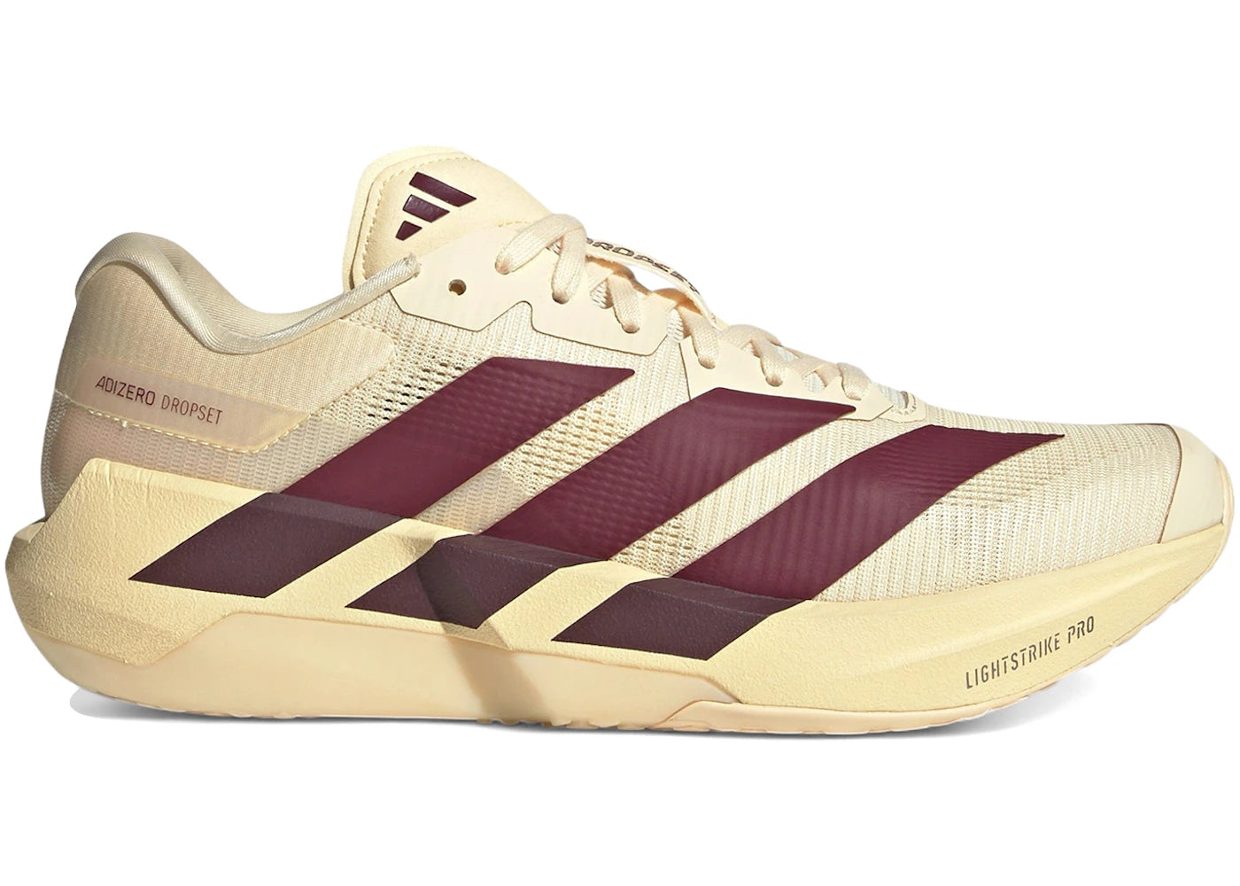 adidas Adizero Dropset Pro Warm Vanilla Maroon (Women's) - vue 360
