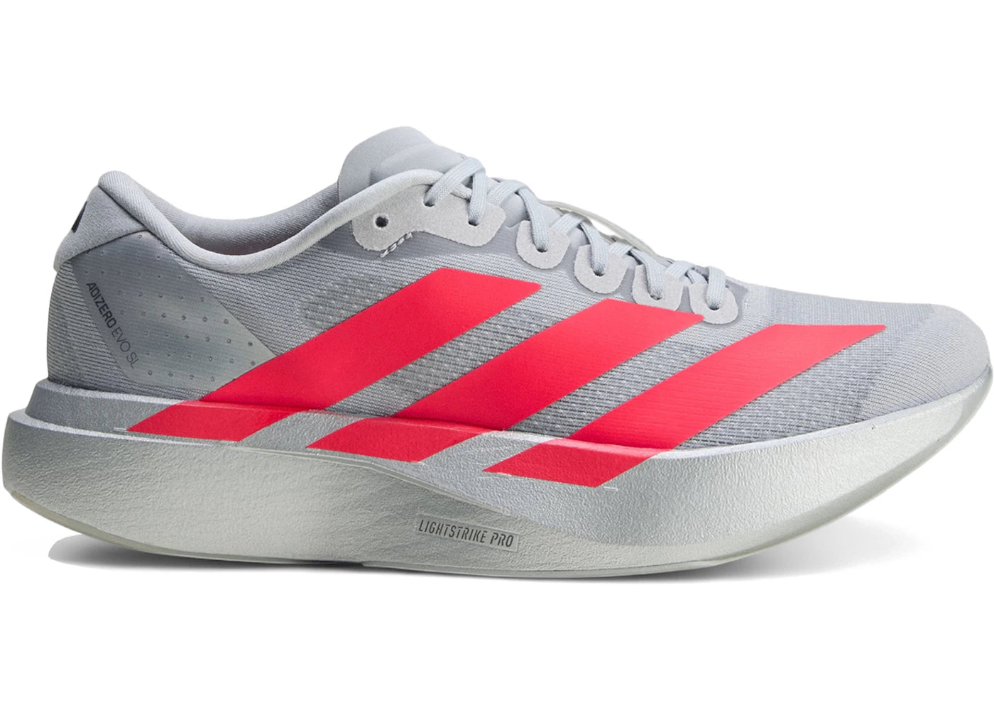 adidas Adizero Evo SL Silver Metallic Lucid Red (Women's) - vue 360