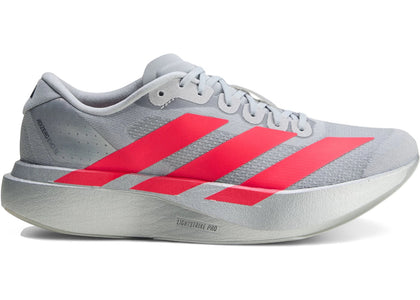 adidas Adizero Evo SL Silver Metallic Lucid Red (Women's) - authentic adidas sneakers