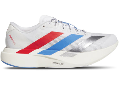 adidas Adizero Evo SL White Pure Ruby Bright Royal - authentic adidas sneakers
