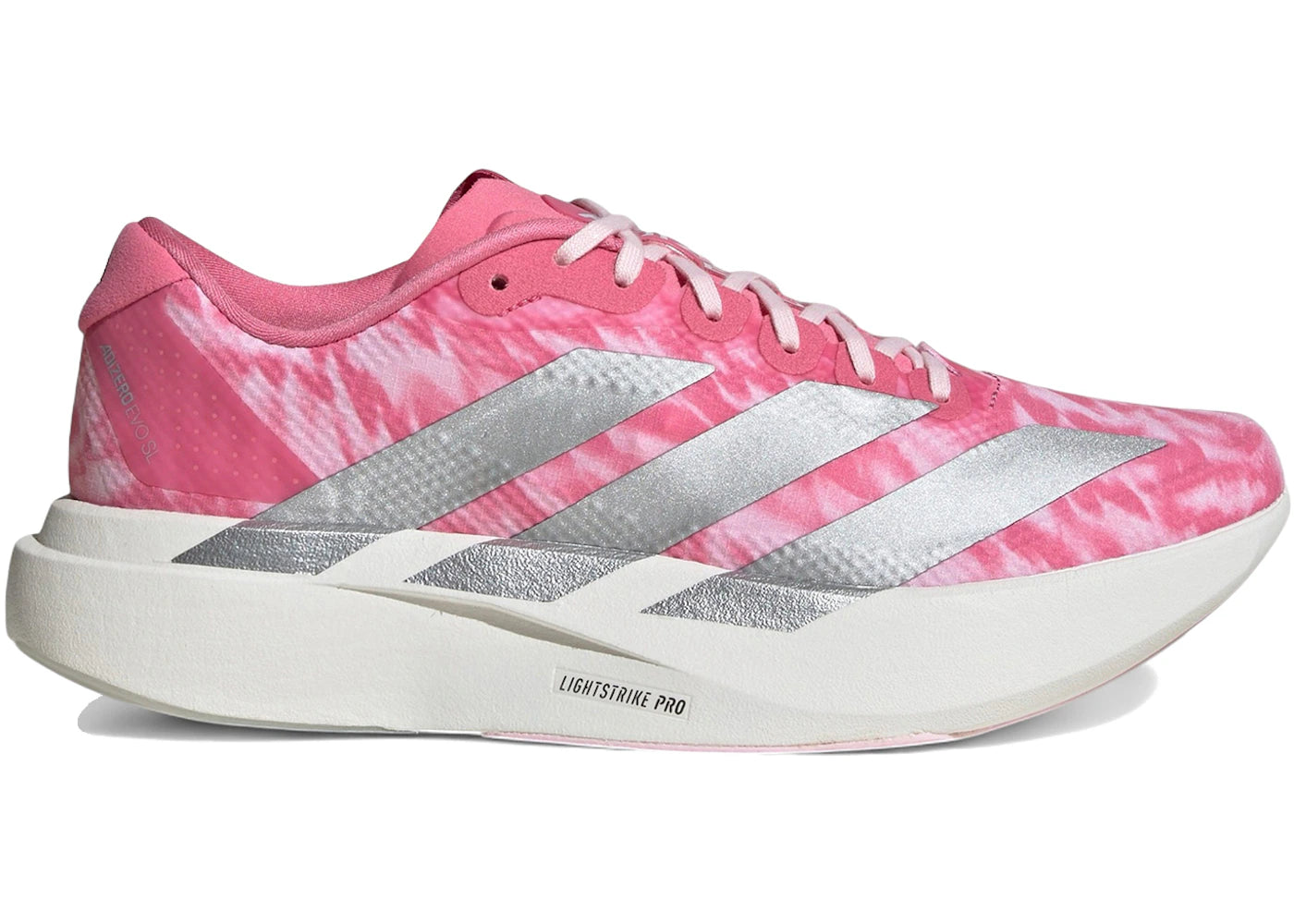 adidas Adizero Evo SL Woven Pink Fusion Silver Metallic (Women's) - vue 360