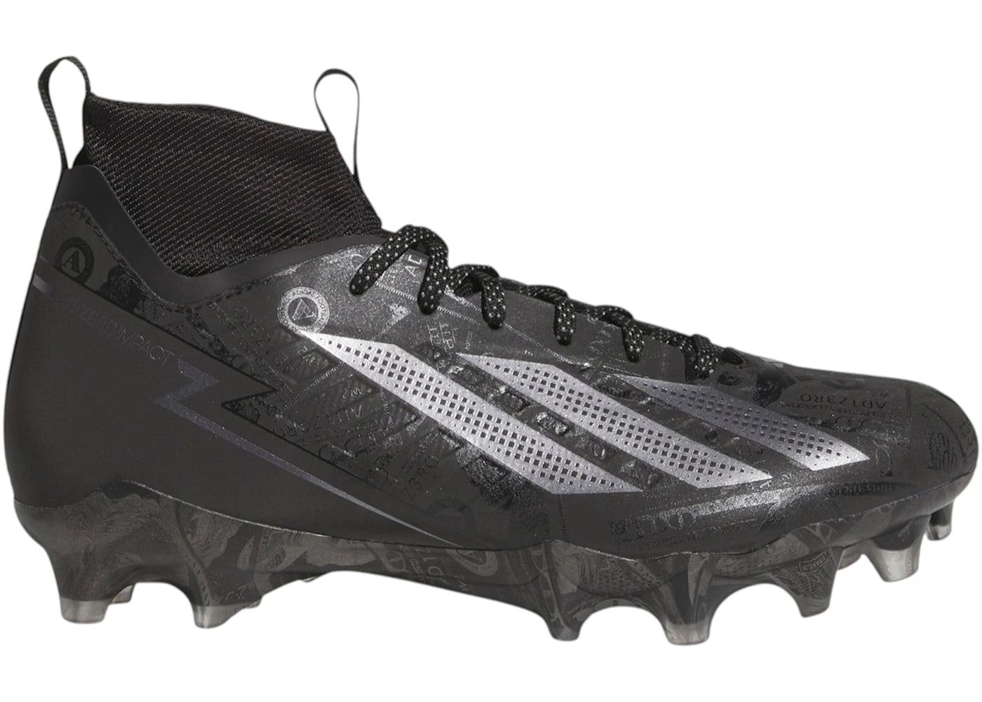 adidas Adizero Impact II Currency Neutral Core Black Iron Metallic - vue 360