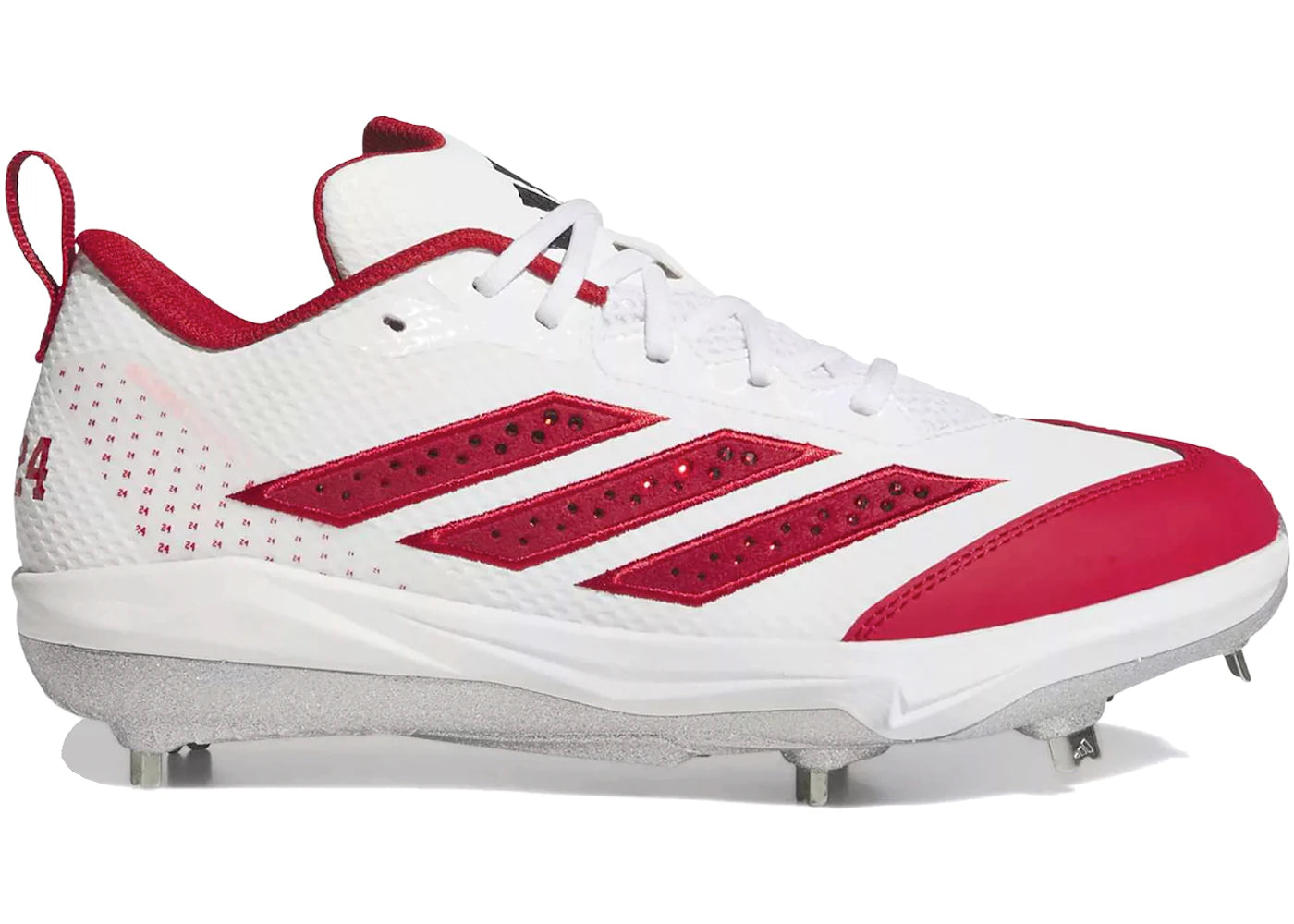 adidas Adizero Instinct .0 Pitching Toe Nijaree Canady Cloud White Team Power Red 2 Core Black (Women's) - vue secondaire A