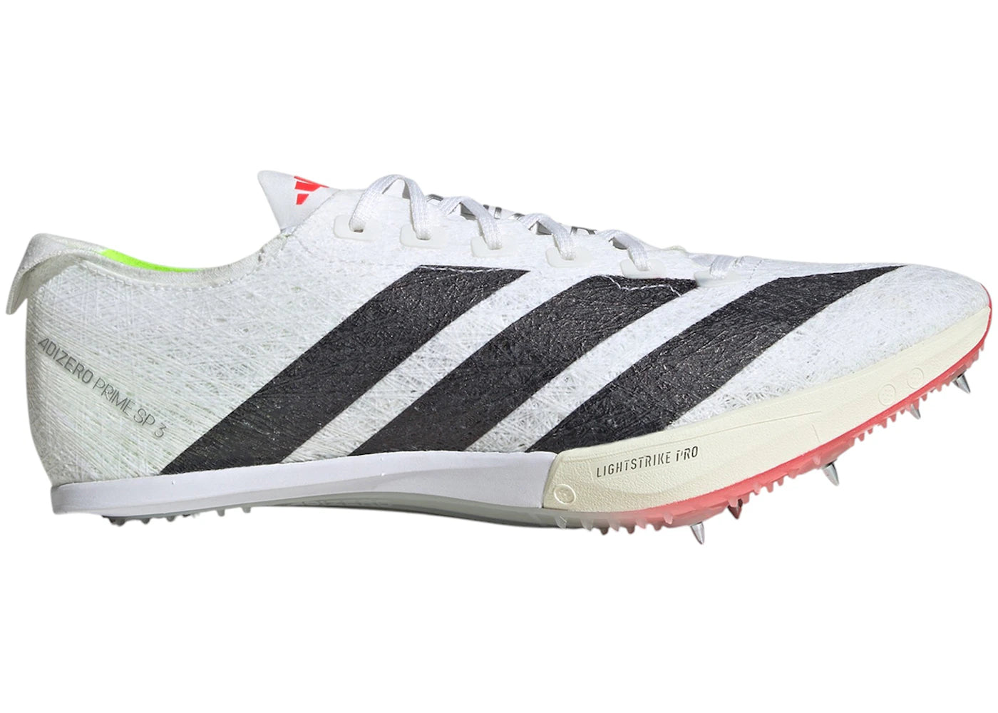 adidas Adizero Prime SP 3 Strung Cloud White Core Black Lucid Red - vue 360