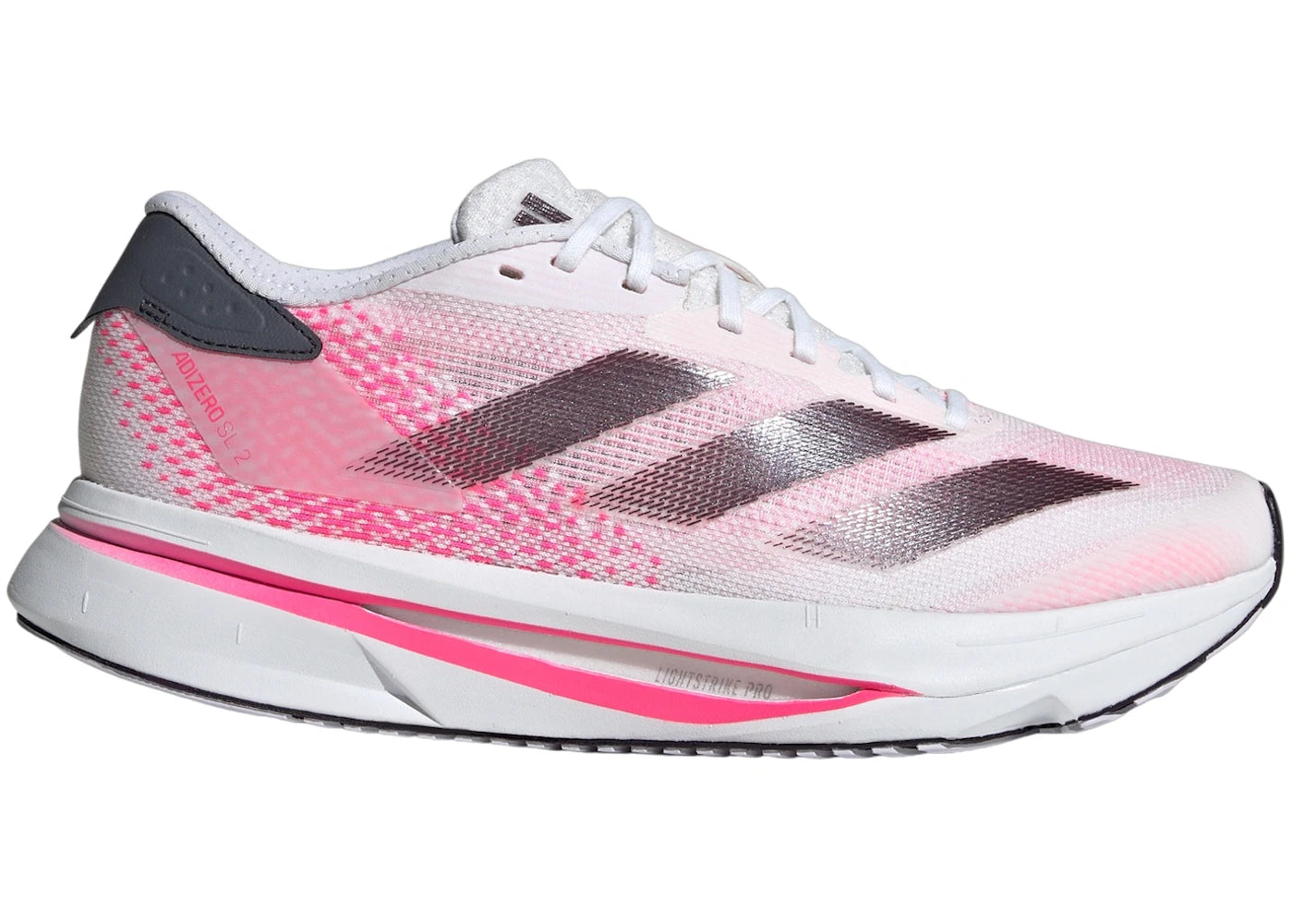 adidas Adizero Sl2 Cloud White Aurora Met. Lucid Pink (Women's) - vue 360