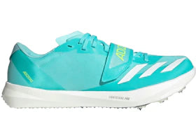 adidas Adizero TJ/PV Track And Field Flash Aqua Zero Metalic Lucid Lemon - vue 360