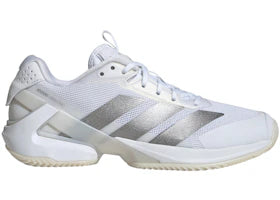 adidas Adizero Ubersonic 5 Clay Cloud White Silver Metallic (Women's) - vue 360
