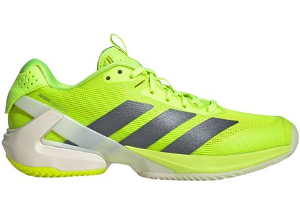 adidas Adizero Ubersonic 5 Clay Lucid Lemon Iron Metallic Cloud White (Women's) - sneakers view 2