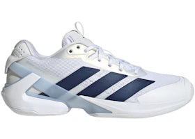 adidas Adizero Ubersonic 5 White Dark Blue Crystal Sky (Women's) - vue 360
