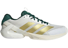 adidas Adizero Ubersonic 5 White Gold Collegiate Green - vue 360