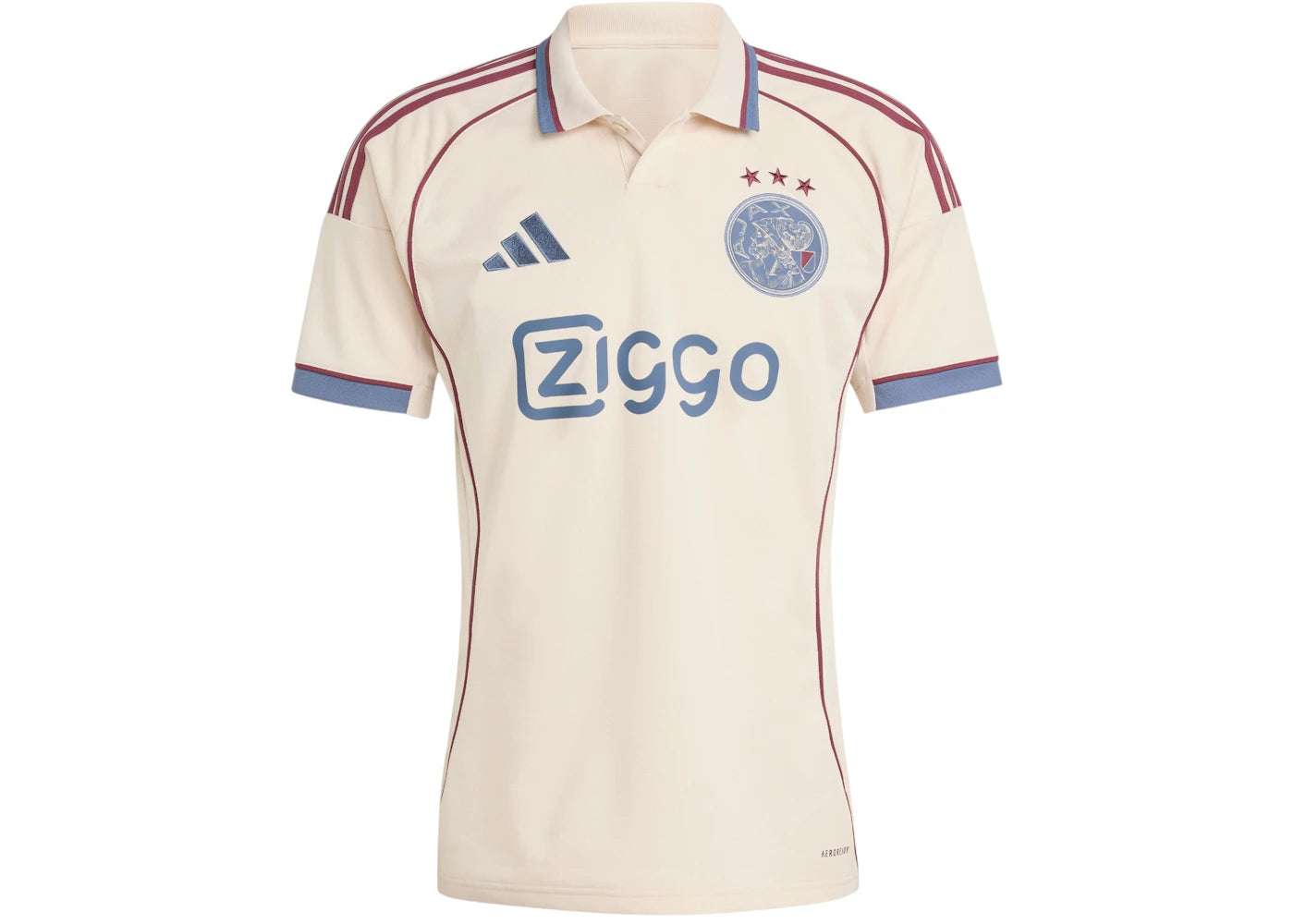 adidas Ajax Amsterdam 25/26 Third Jersey Halo Ivory - vue 360