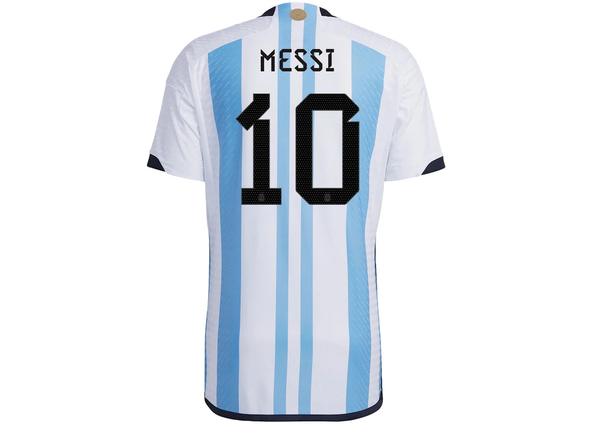 adidas Argentinien 2022-23 Authentic Messi Heimtrikot Weiß/Hellblau - vue secondaire A