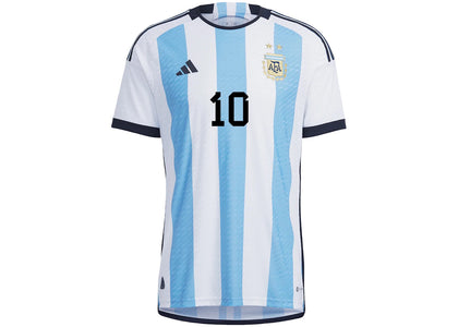 adidas Argentina 2022-23 Authentic Messi Home Jersey White/Light Blue - authentic adidas apparel