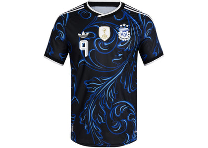 adidas Argentina 26 Away Authentic Alvarez Jersey Black/Lucid Blue/Blue Burst - apparel view 2