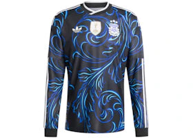 adidas Argentina 26 Away Authentic L/S Jersey Black/Lucid Blue/Blue Burst - authentic adidas apparel