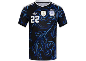 adidas Argentina 26 Away Authentic Martinez Jersey Black/Lucid Blue