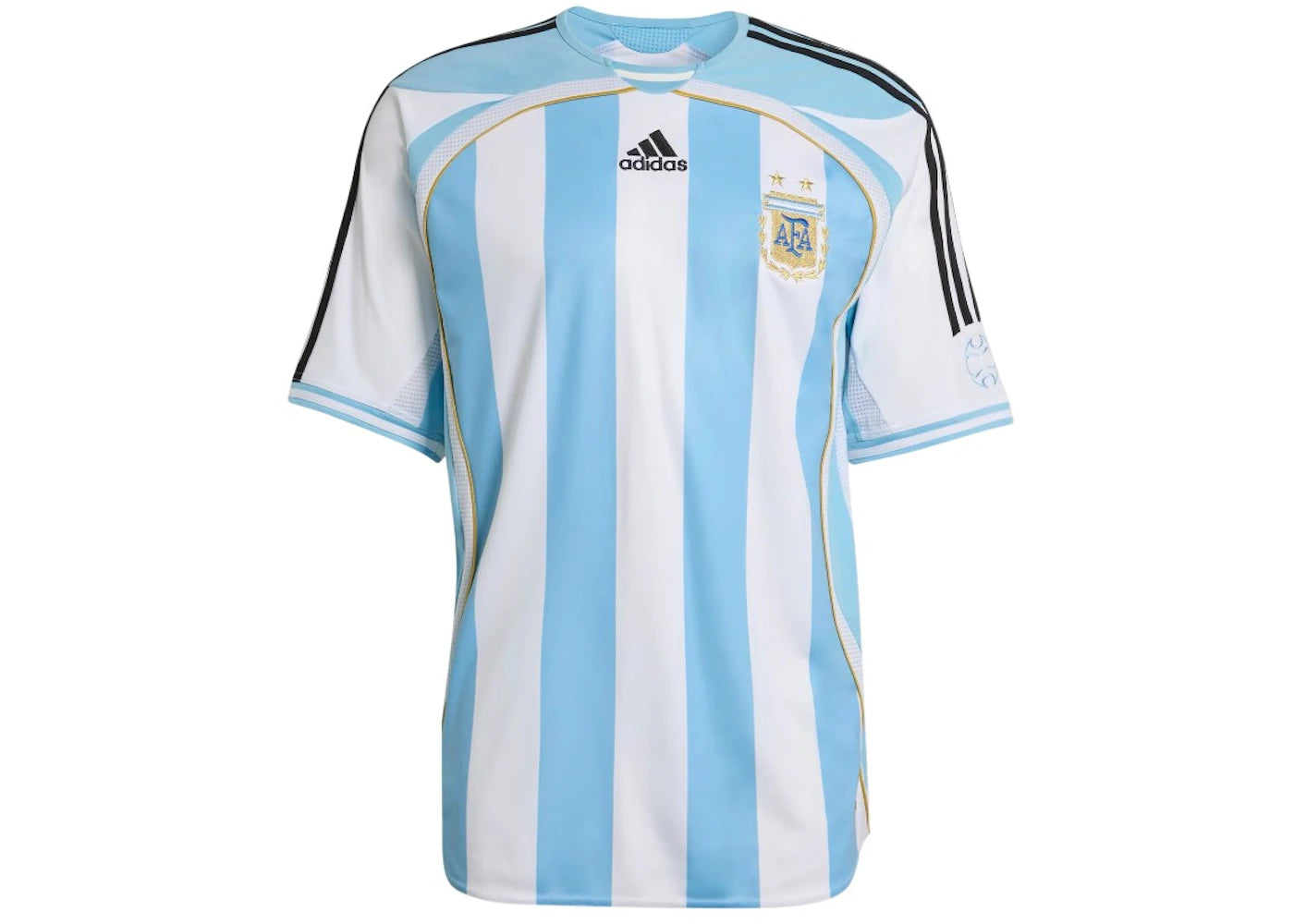 adidas Argentina Home 2006 Jersey White/Clear Blue - vue secondaire A