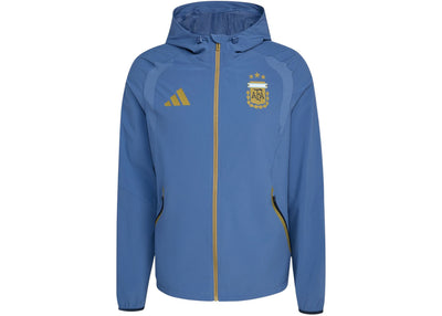 adidas Argentina Tiro Travel Full Zip Windbreaker Crew Blue