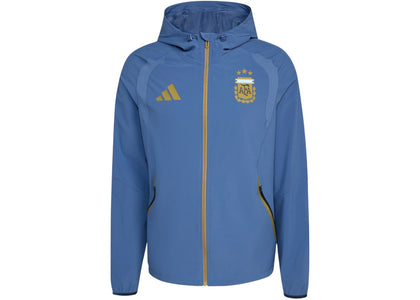 adidas Argentina Tiro Travel Full Zip Windbreaker Crew Blue - authentic adidas product