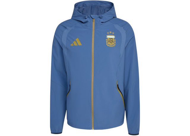 adidas Argentina Tiro Travel Full Zip Windbreaker Crew Blue