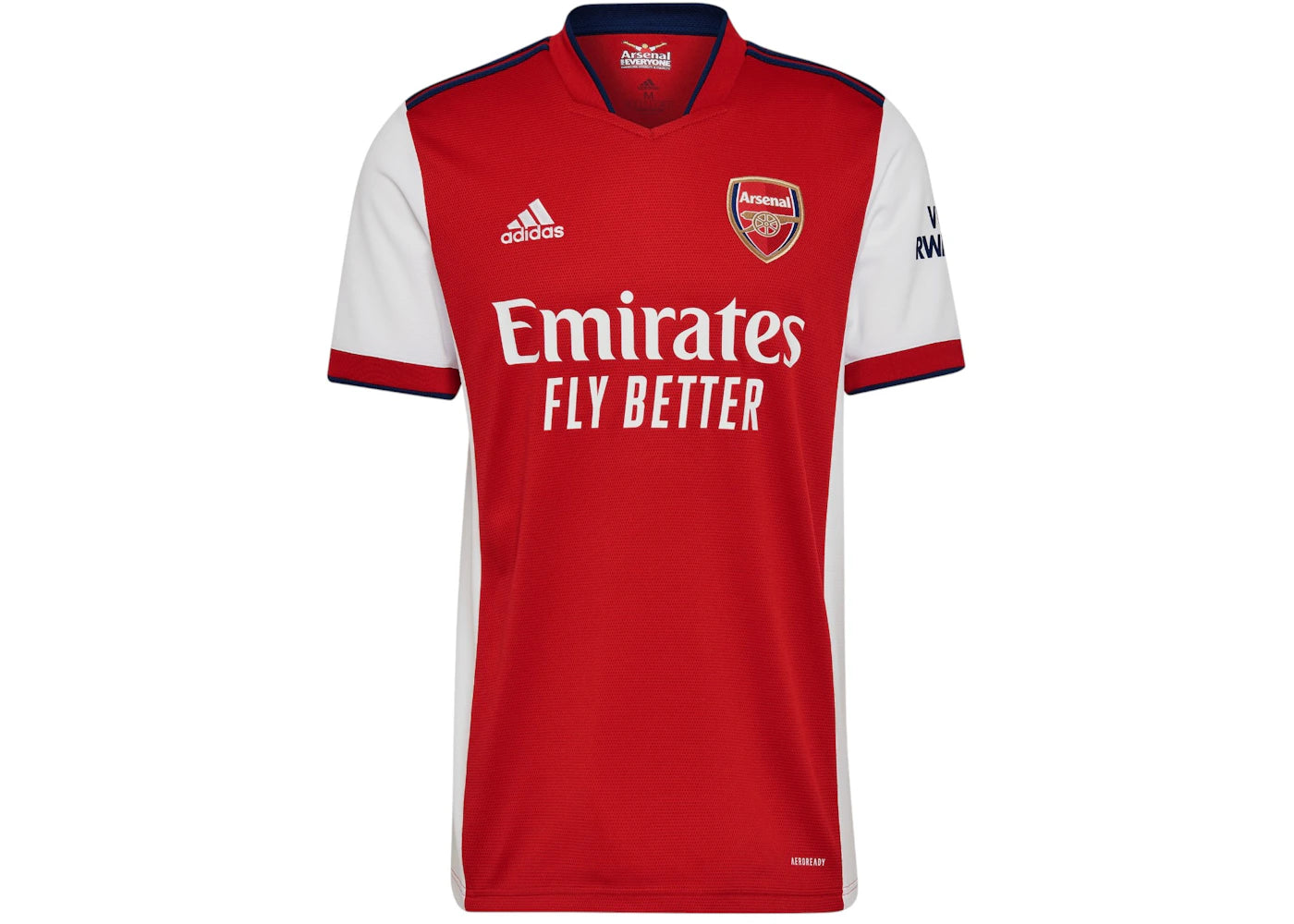 adidas Arsenal 21/22 Home Jersey White Scarlet - vue 360