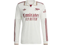 adidas Arsenal 25/26 Long Sleeve Third Jersey Cloud White Team Coll Burgundy 2