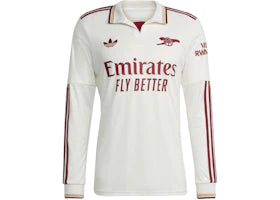 adidas Arsenal 25/26 Long Sleeve Third Jersey Cloud White Team Coll Burgundy 2