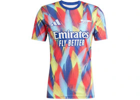adidas Arsenal 25/26 Pre-Match Jersey Victory Blue Pure Ruby Bright Yellow Bright Cyan - authentic adidas apparel