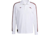adidas Arsenal Terrace Icons Long Sleeve Polo Shirt White