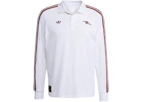 adidas Arsenal Terrace Icons Long Sleeve Polo Shirt White