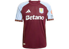 adidas Aston Villa FC 25/26 Home Authentic Jersey Maroon Glow Blue - vue 360