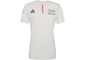 adidas Audo Revolut F1 Team Engineers & Marketing Short Sleeve Polo Chalk Pearl/Iron Metallic - authentic adidas product