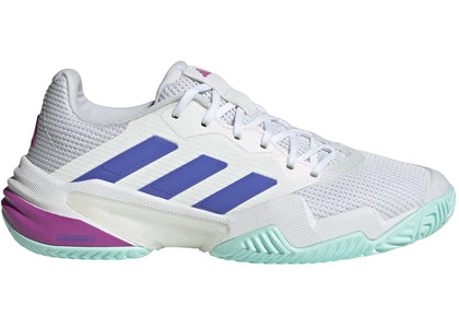 adidas Barricade 13 Cloud White Cobalt Blue Purple Burst (Women's) - authentic adidas sneakers