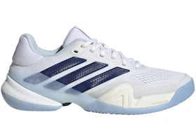 adidas Barricade 14 White Cyber Metallic Dark Blue (Women's) - authentic adidas sneakers