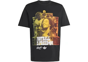 adidas Bob Marley T-shirt Black - authentic adidas apparel