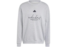 adidas Brand Love French Terry Sweatshirt Medium Grey Heather - vue 360