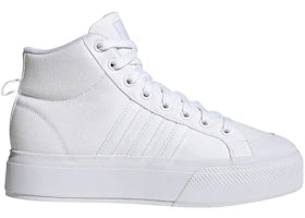adidas Bravada 2.0 Platform Mid Cloud White Chalk White - authentic adidas sneakers