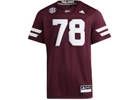 adidas Bulldogs Premier Home Jersey Mississippi State Team Maroon